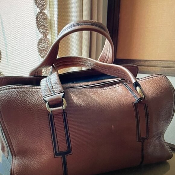 Barr and Barr vintage soft brown & Black leather handbag - Picture 8 of 9